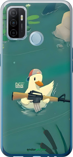 Силіконовий чехол Каченя з автоматом для Oppo A53 - 6356u-568 изображение 
