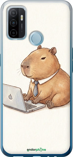 Силиконовый чехол 'Funny Capybara CEO Working' для Oppo A53 изображение 1