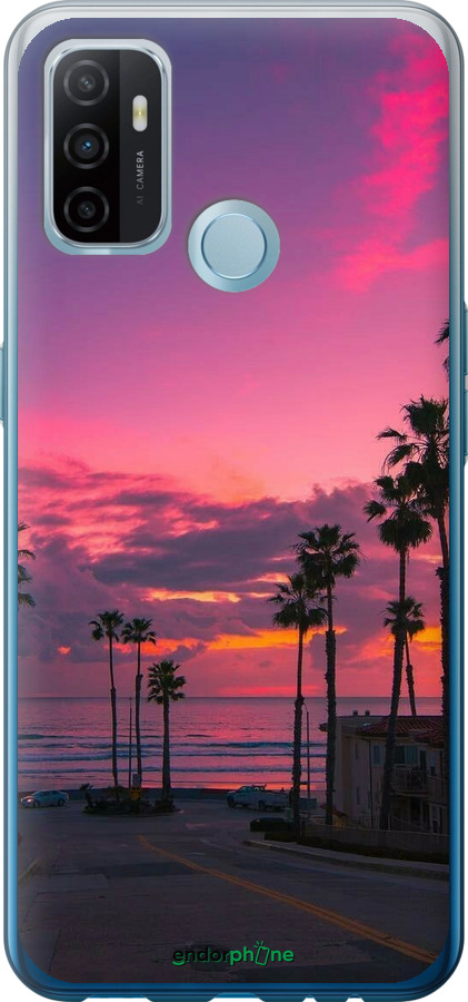 Силіконовий чехол Пальми для Oppo A53 - 5873u-568 изображение 