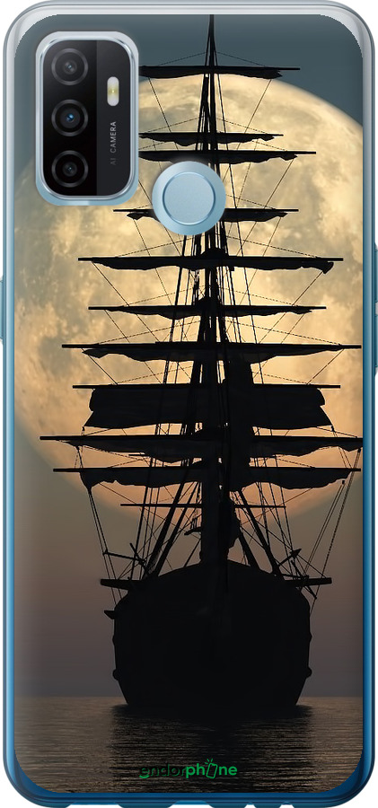Силиконовый чехол Корабль для Oppo A53 - 5998u-568 изображение 
