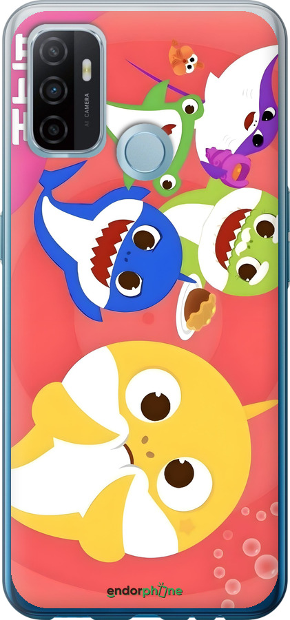Силіконовий чехол Бейби Шаркс для Oppo A53 - 6305u-568 изображение 