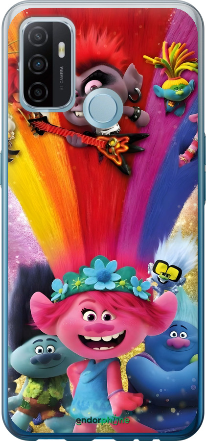 Силіконовий чехол Тролі для Oppo A53 - 6343u-568 изображение 