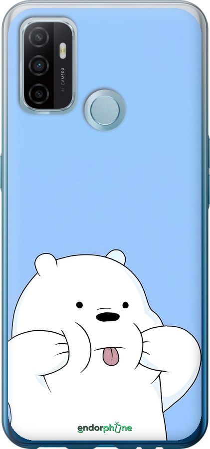 Силиконовый чехол Милый мишка для Oppo A53 - 6357u-568 изображение 