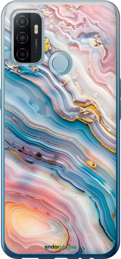 Силіконовий чехол Мрамор красивый для Oppo A53 - 6376u-568 изображение 
