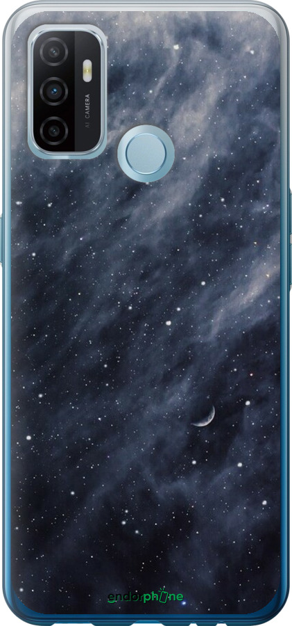 Силиконовый чехол Голубые облака, Голубая луна для Oppo A53 - 6398u-568 изображение 