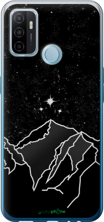 Силиконовый чехол Минималистический горный пейзаж для Oppo A53 - 6438u-568 изображение 
