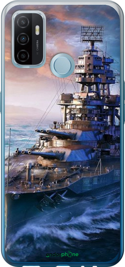 Силіконовий чехол Військовий корабель, world of tanks, wargaming для Oppo A53 - 6461u-568 изображение 