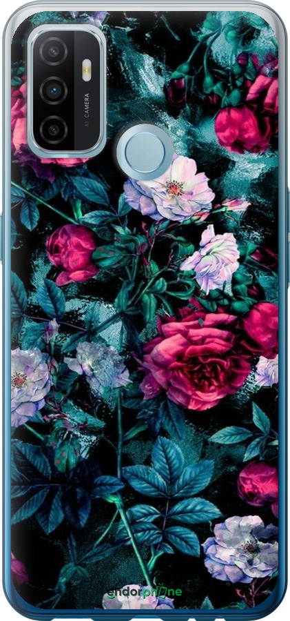 Силиконовый чехол Сад и розы для Oppo A53 - 6483u-568 изображение 