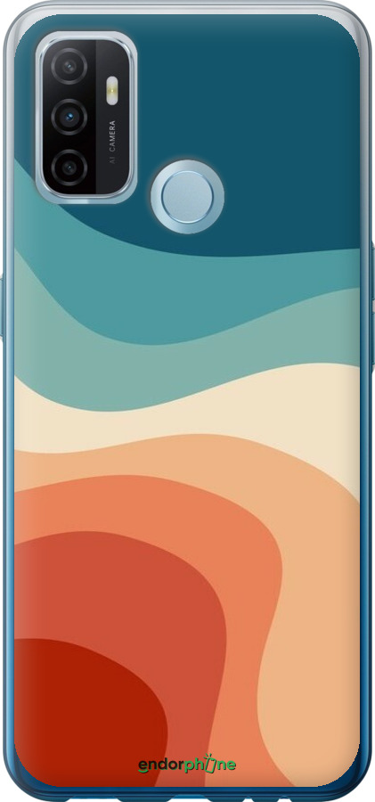 Силіконовий чехол У стилі ретро з хвилями для Oppo A53 - 6531u-568 изображение 
