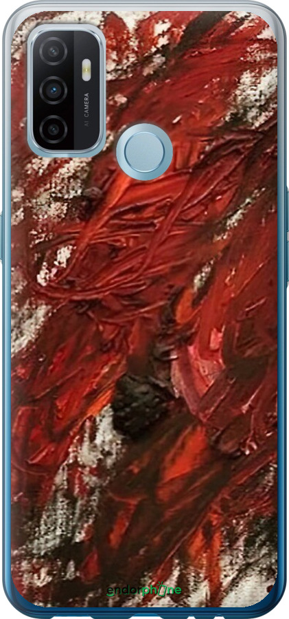 Силиконовый чехол Абстрактная композиция в красных тонах для Oppo A53 - 6541u-568 изображение 