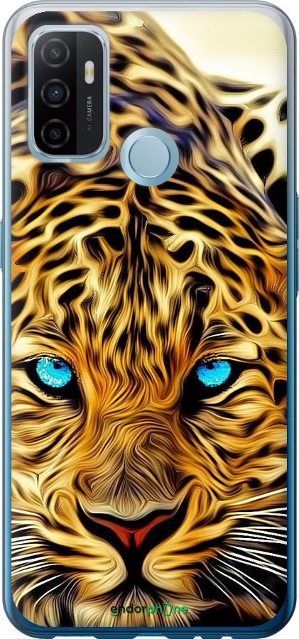 Силиконовый чехол Леопард для Oppo A53 - 6611u-568 изображение 