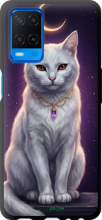 TPU чехол Mystic White Cat Gothic Dark Purple Gold для Oppo A54 - 6805b-2306 изображение 
