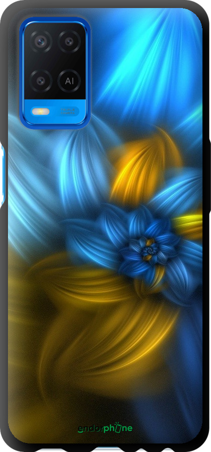

TPU чорний чохол "Візерунок 46" для Oppo A54, Синій