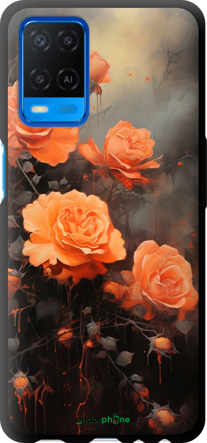 TPU чехол Оранжевые розы для Oppo A54 - 5944b-2306 изображение 