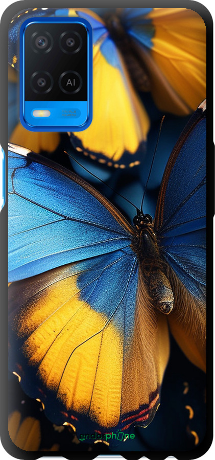 TPU чехол Жовто-блакитні метелики для Oppo A54 - 6046b-2306 изображение 