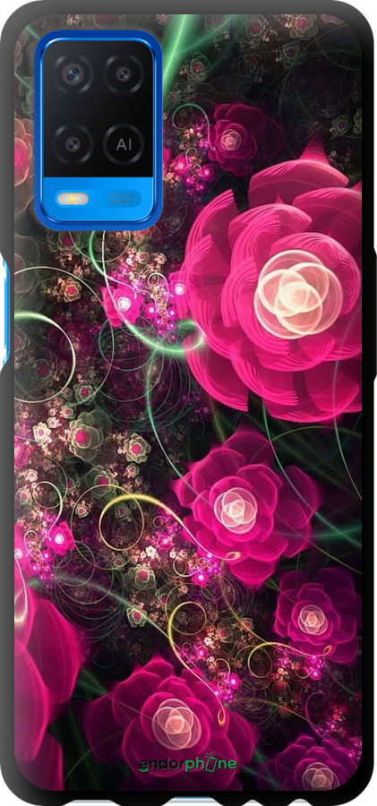 TPU чехол Абстрактные цветы 3 для Oppo A54 - 850b-2306 изображение 