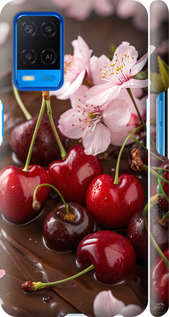 3D пластиковый матовый чехол Вишня в шоколаде для Oppo A54 - 6698m-2306 изображение 