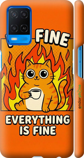 3D пластиковий матовий чехол Funny Cat для Oppo A54 - 6786m-2306 изображение 