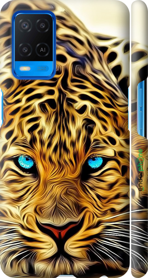 3D пластиковий матовий чехол Леопард для Oppo A54 - 6611m-2306 изображение 
