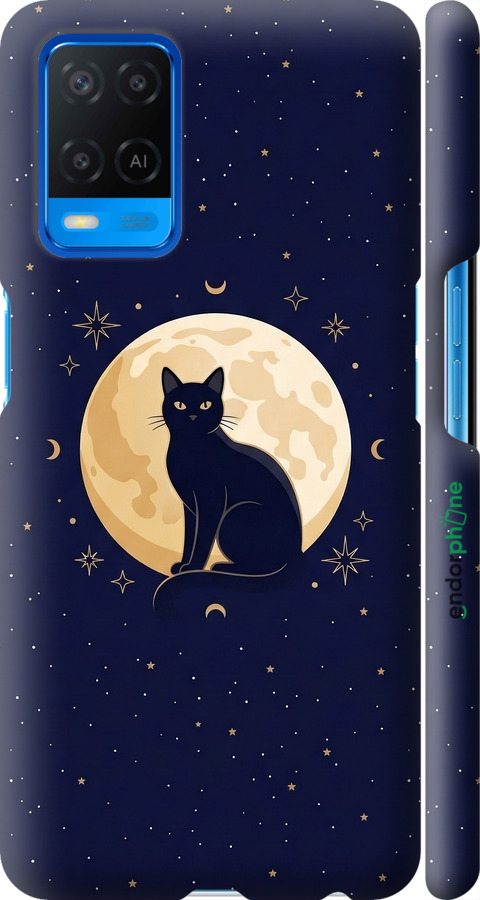 3D пластиковий матовий чехол Cute Cat Celestial/Witchy для Oppo A54 - 6787m-2306 изображение 