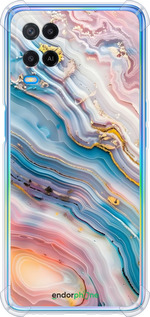 Силіконовий протиударний с посиленими кутами чехол Мрамор красивый для Oppo A54 - 6376sp-2306 изображение 