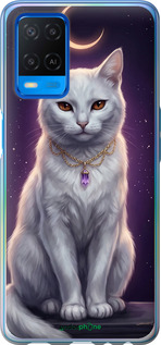 Силіконовий чехол Mystic White Cat Gothic Dark Purple Gold для Oppo A54 - 6805u-2306 изображение 