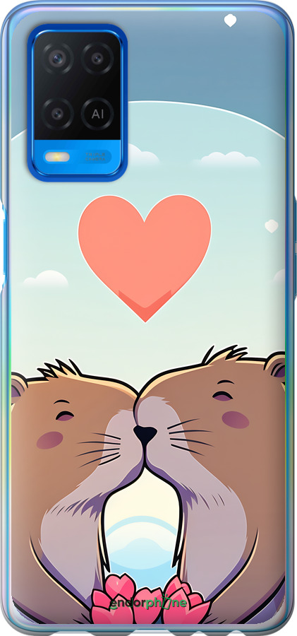 Силіконовий чехол Капібара кохання для Oppo A54 - 6027u-2306 изображение 