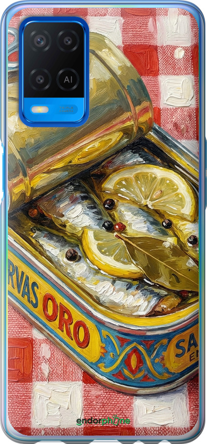 2D пластиковый чехол Vintage Sardine Tin Phone для Oppo A54 - 6772t-2306 изображение 