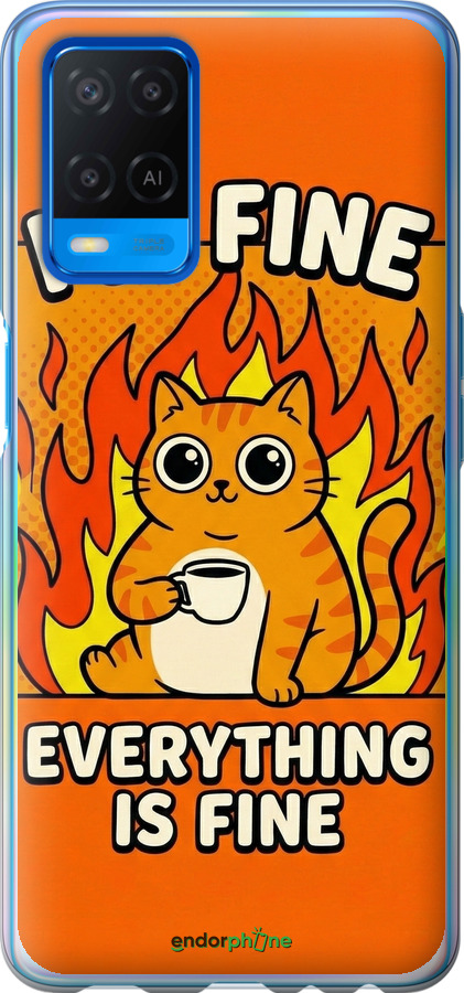 Силиконовый чехол Funny Cat для Oppo A54 - 6786u-2306 изображение 