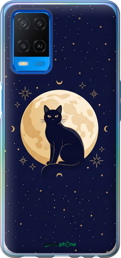 Силиконовый чехол Cute Cat Celestial/Witchy для Oppo A54 - 6787u-2306 изображение 