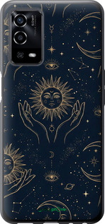 Силиконовый чехол 'Celestial Harmony: Sun & Moon Gold Mystic Pattern' для Oppo A55 изображение 3