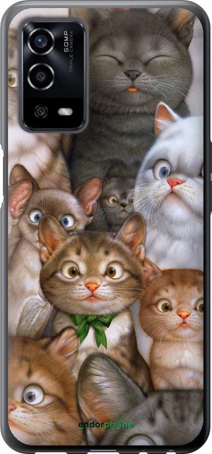 

Силіконовий чохол "Коти" для Oppo A55