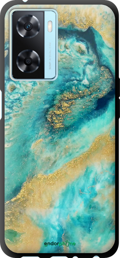 TPU чехол Green marble для Oppo A57s - 4365b-2931 изображение 