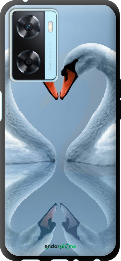 TPU чехол Лебеді для Oppo A57s - 6007b-2931 изображение 