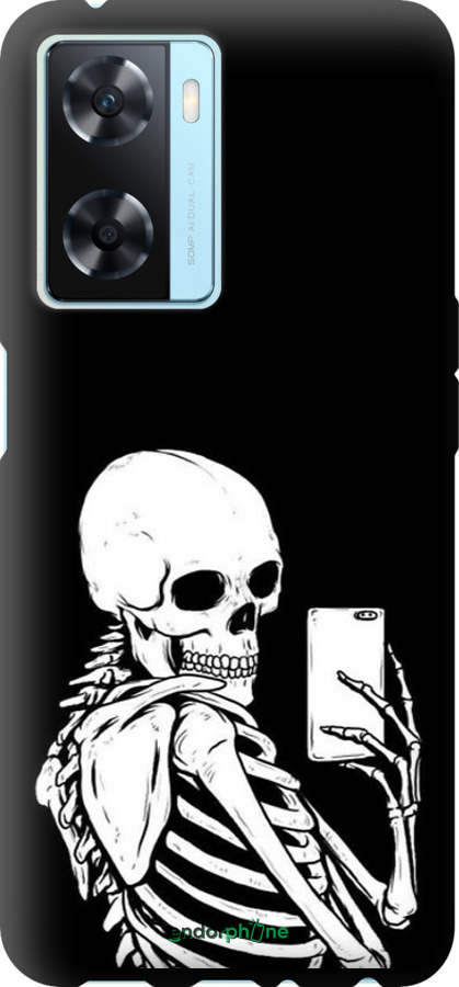 TPU чехол Скелет делает Selfie для Oppo A57s - 6535b-2931 изображение 