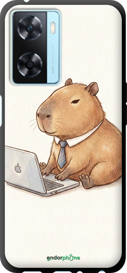 TPU чехол Funny Capybara CEO Working для Oppo A57s - 6777b-2931 изображение 