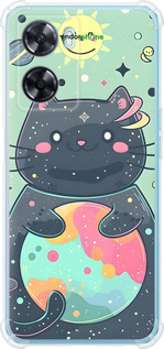 Силикон с усиленными углами чехол Милый котик для Oppo A57s - 6364sp-2931 изображение 