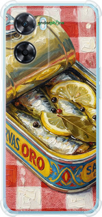 Силикон с усиленными углами чехол Vintage Sardine Tin Phone для Oppo A57s - 6772sp-2931 изображение 