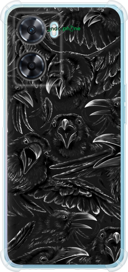 Силикон с усиленными углами чехол Воронья ярость для Oppo A57s - 6474sp-2931 изображение 