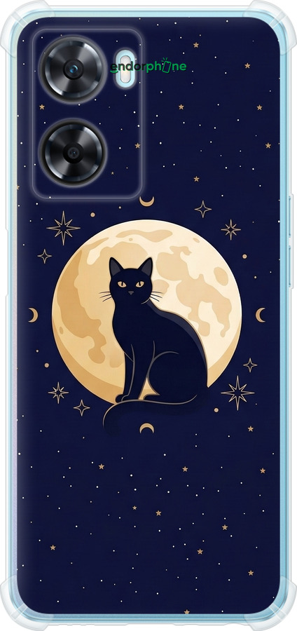 Силіконовий протиударний с посиленими кутами чехол Cute Cat Celestial/Witchy для Oppo A57s - 6787sp-2931 изображение 