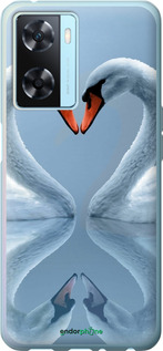 Силиконовый чехол Лебеди для Oppo A57s - 6007u-2931 изображение 