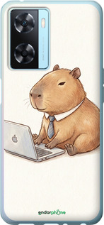 Силиконовый чехол 'Funny Capybara CEO Working' для Oppo A57s изображение 1