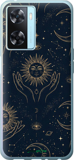 Силиконовый чехол 'Celestial Harmony: Sun & Moon Gold Mystic Pattern' для Oppo A57s изображение 7