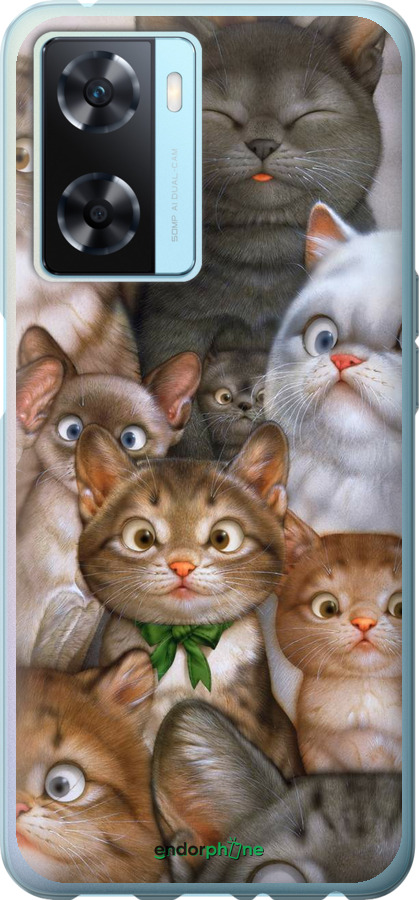 

Силіконовий чохол "Коти" для Oppo A57s