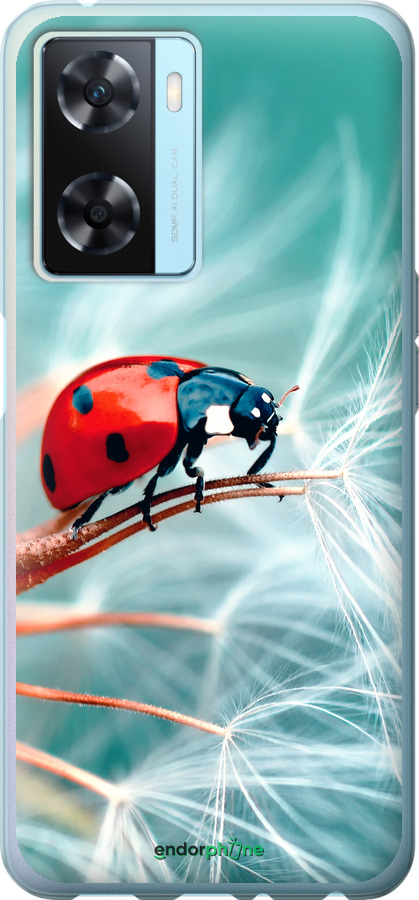 Силиконовый чехол Божья коровка для Oppo A57s - 6049u-2931 изображение 