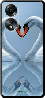 TPU чехол Лебеди для Oppo A58 4G - 6007b-3184 изображение 