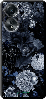 TPU чехол Абстрактный цветочный рисунок в синих тонах для Oppo A58 4G - 6539b-3184 изображение 