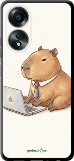 TPU чехол Funny Capybara CEO Working для Oppo A58 4G - 6777b-3184 изображение 