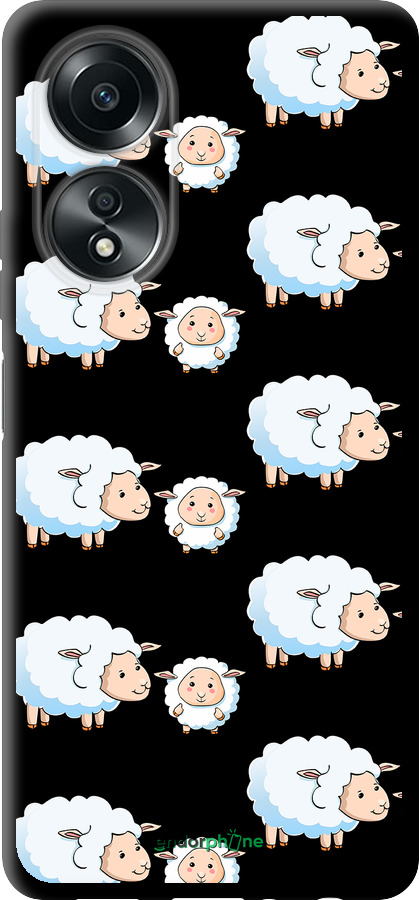 TPU чехол Овечки1 для Oppo A58 4G - 4637b-3184 изображение 
