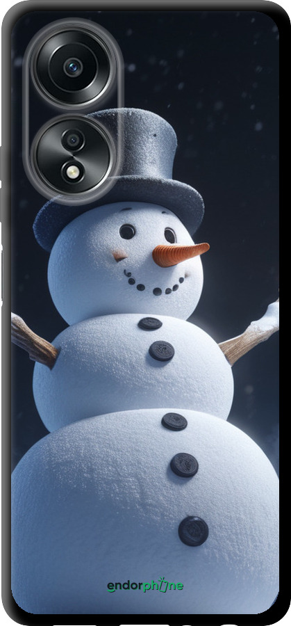 TPU чехол Снеговик для Oppo A58 4G - 5826b-3184 изображение 